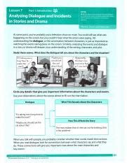 ge bl jq rx. . Lesson 7 analyzing dialogue and incidents in stories and drama answer key